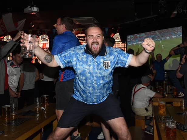 England fans at Party Haus, King Street celebrate the win