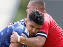 Kai Pearce-Paul playing Salford earlier this season