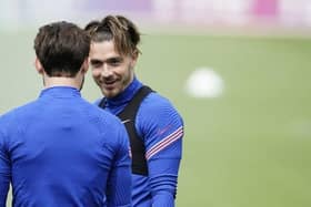 Jack Grealish trains with the England squad in preparation for the final of Euro 2020