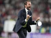Gareth Southgate celebrates England's victory over Denmark in the Euro semi-final