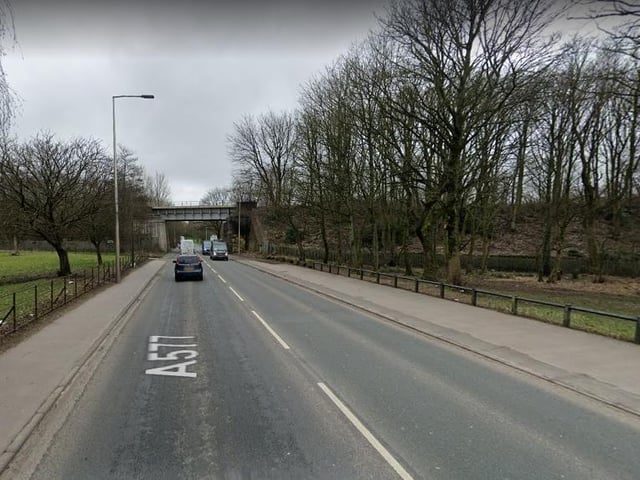 Manchester Road in Ince was closed. Pic: Google Street View