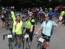 Gill Morgan, Vikki Hodkinson and Kath Pearson ready to ride