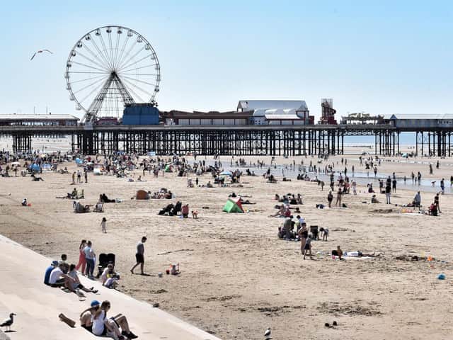 Scenes in Blackpool on Saturday