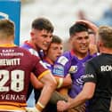 Mitch Clark celebrates his breakthrough try