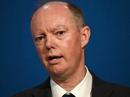 Professor Chris Whitty has warned of tough times still to come