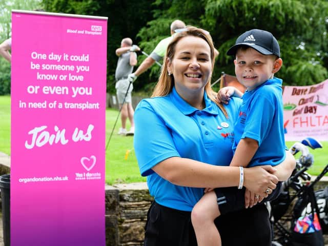 Louise Hughes with son George