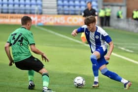 Tom Pearce looks for an opening against Stoke