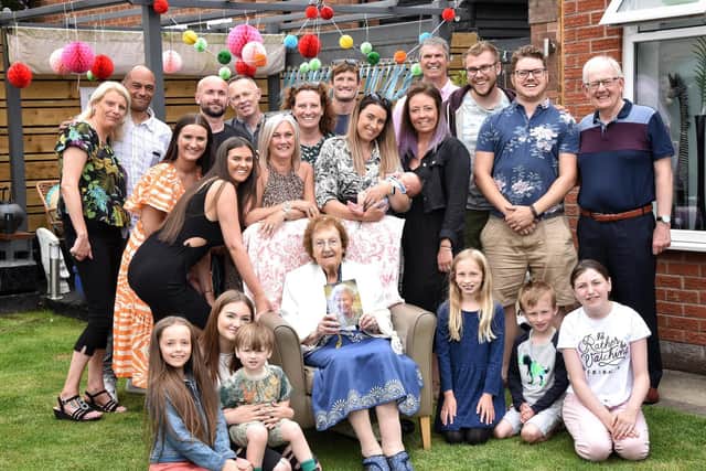 Margaret Suffolk, known as Josie, celebrating her 100th birthday with her family