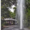 The water jet at Haigh Woodland Park