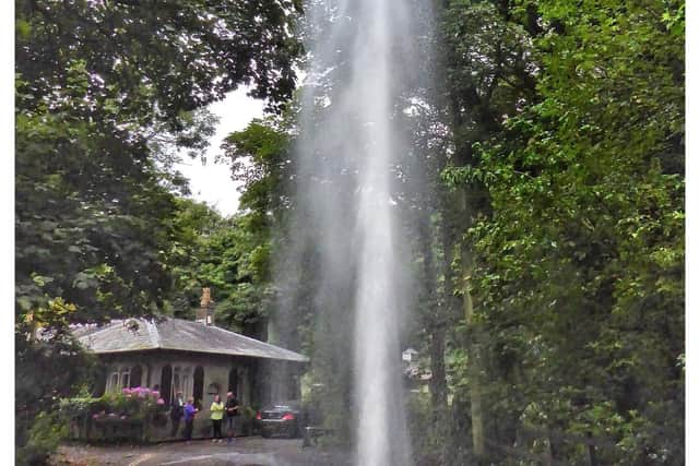 The water jet at Haigh Woodland Park