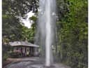 The water jet at Haigh Woodland Park