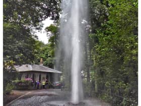 The water jet at Haigh Woodland Park