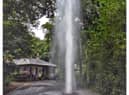 The water jet at Haigh Woodland Park