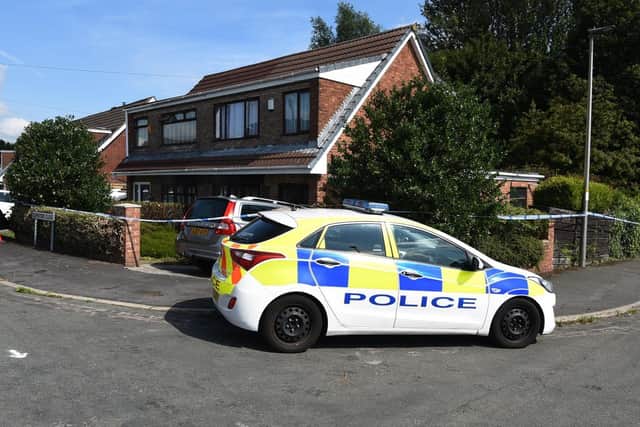 The house on Glemsford Close, Hawkley Hall, was cordoned off by police