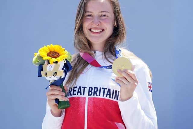 Charlotte with her gold medal