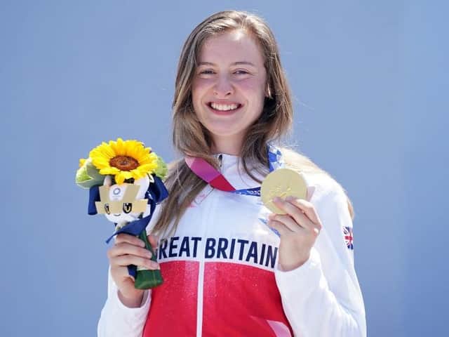 Charlotte with her gold medal