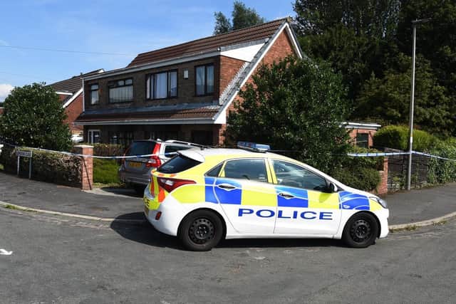 The house on Glemsford Close was cordoned off by police