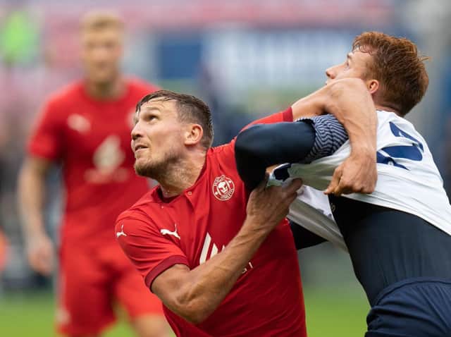 Charlie Wyke in pre-season action against Preston