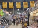 The signs at the market