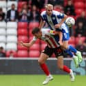Jack Whatmough wins the ball at Sunderland