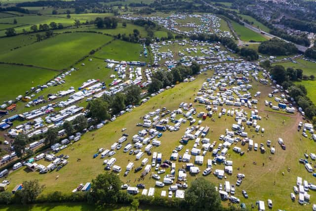 Drone footage shows the scale of the site