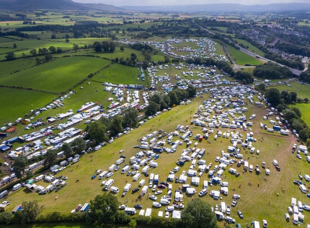 Drone footage shows the scale of the site