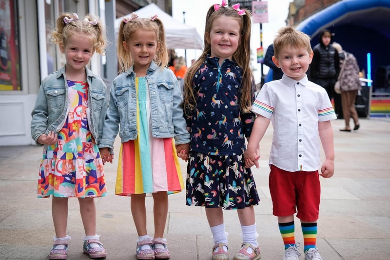Pictured from left to right are Darcy Hilton, Laila Hilton, freya Hindley and Athur Hindley.