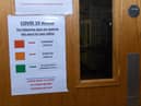 Doors leading to the Covid ward at Royal Preston Hospital.