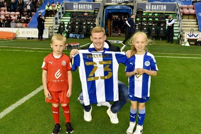 James McClean at the DW Stadium tonight