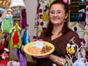 Lizzie Baxendale from Connie Craft Studio with fudge for sale.