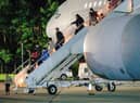 Afghan evacuees arrive at RAF Brize Norton