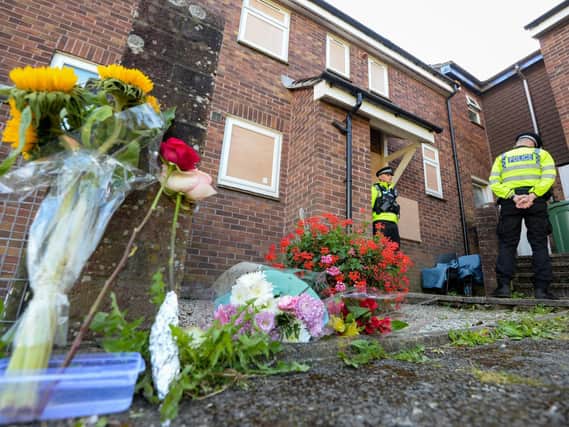 Floral tributes after the Plymouth shootings