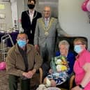 Vera Yates with family members and Coun Steven Dawber