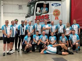 The cyclists rode from Wigan to Wolverhampton