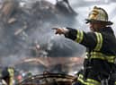 A firefighter is seen in the aftermath of the World Trade Centre attacks on September 11, 2001