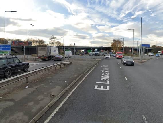 The East Lancs road has been closed for more than an hour tonight. Pic: Google Maps
