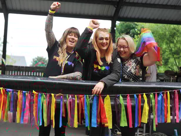 from left, Suzanne Redican, Jodie Pendlebury and Beccy Hogson