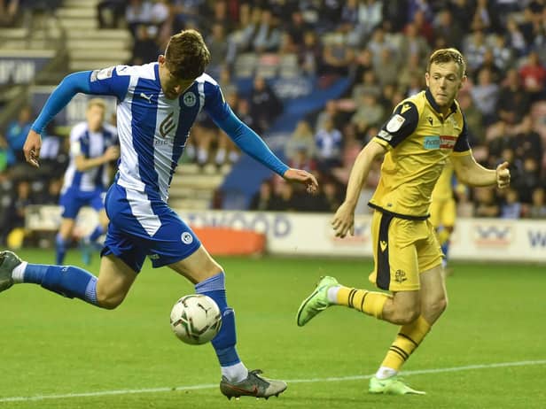 Callum Lang in action against Bolton
