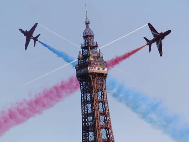 The Red Arrows will not be displaying in Blackpool this year, but they will be at the airport