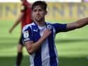 Callum Lang celebrates his goal