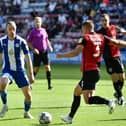 Will Keane in action against Portsmouth