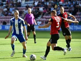 Will Keane in action against Portsmouth
