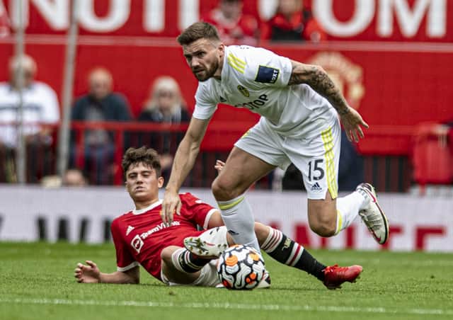 Daniel James, in action AGAINST Leeds, looks to be heading to Elland Road
