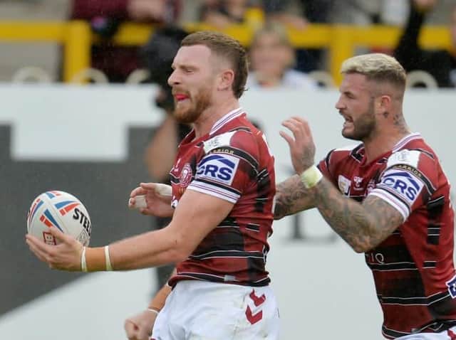 Jackson Hastings and Zak Hardaker celebrate