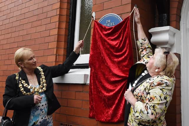 Dr Muriel Haigh's blue plaque is unveiled