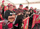 Wigan Ukulele Band at the 2019 Christmas market