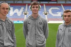 Thelo Aasgaard, Adam Long and Scott Smith support the new scheme to help fans with autism