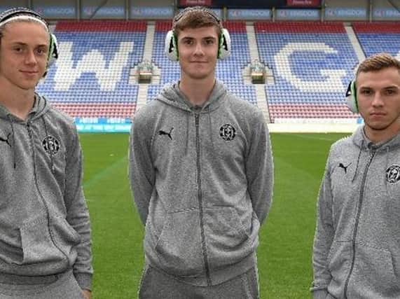 Thelo Aasgaard, Adam Long and Scott Smith support the new scheme to help fans with autism