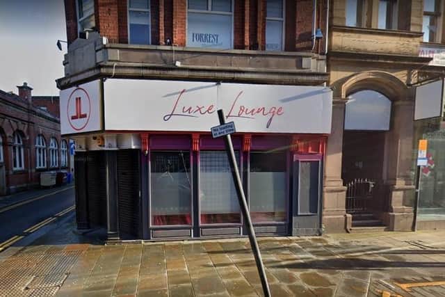 The man was found unconscious in Bolton's Luxe Lounge. Pic: Google Street View