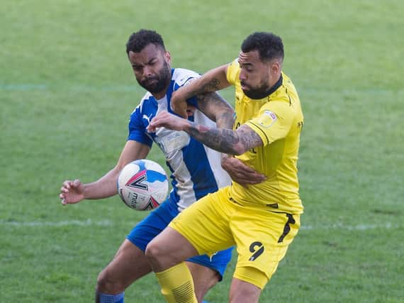 Curtis Tilt in action for Latics last season